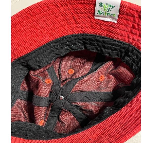 Shiny By Nature Red Corduroy Bucket Hat - Picture 6 of 6